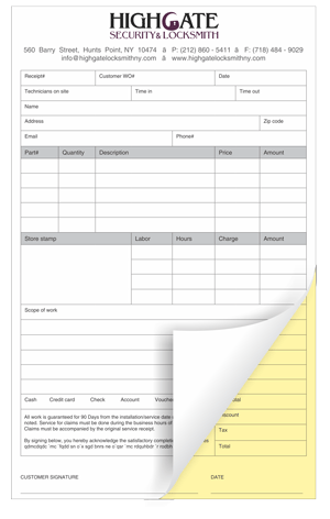 2 Part Carbonless NCR Forms Printing